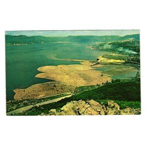 Vintage Postcard Head of Bay of Islands Pulpwood Holding Booms Corner Brook